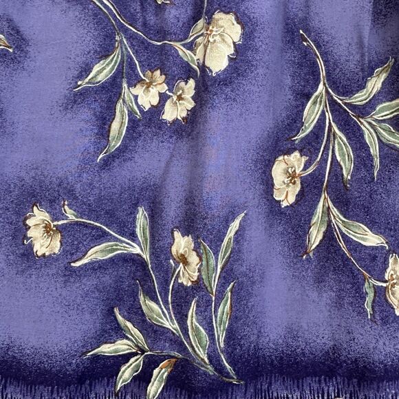 Vtg 90s Faux Wrap Midi Skirt Matching Set 14 Purple Floral Vacation Granny Artsy - Picture 5 of 15